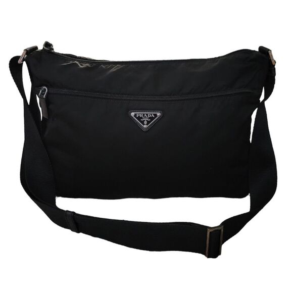 Prada Nylon Black Messenger Bag Crossbody Bag - Picture 1 of 16